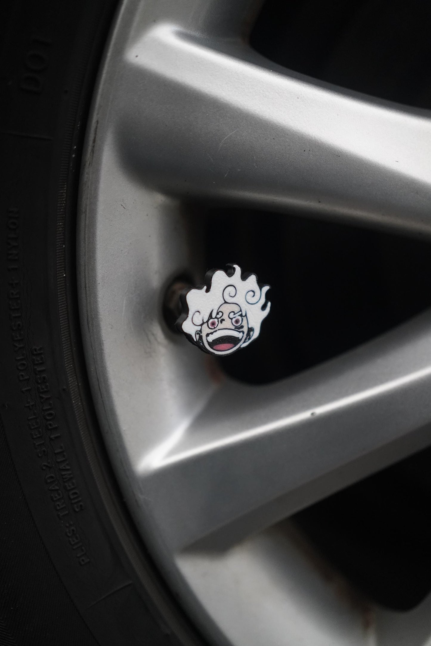 One Piece Gear 5 Luffy Car Tire Valve Cap - Set of 4