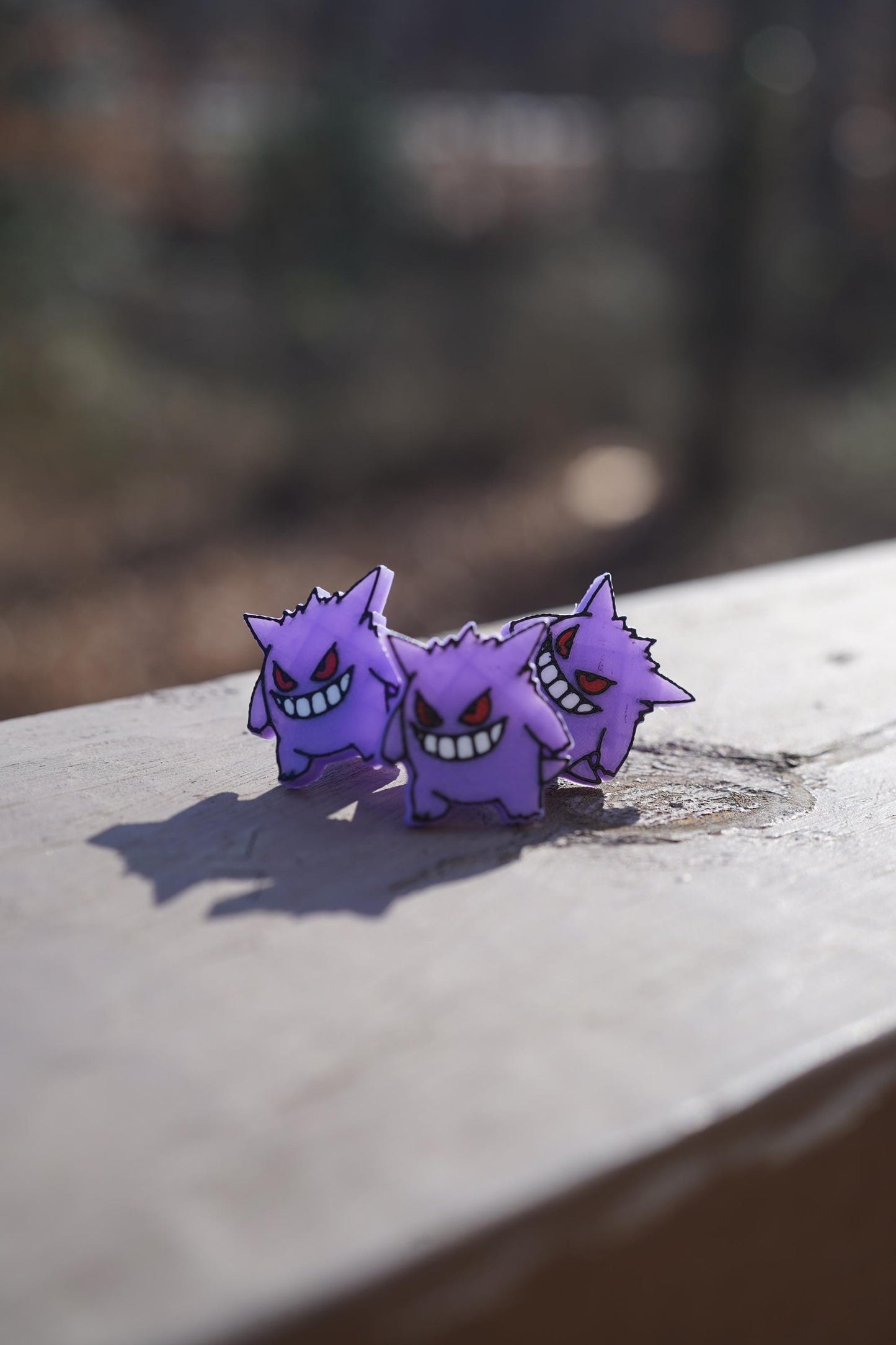 Gengar Pocket Monster Tire Valve Cap - Set of 4