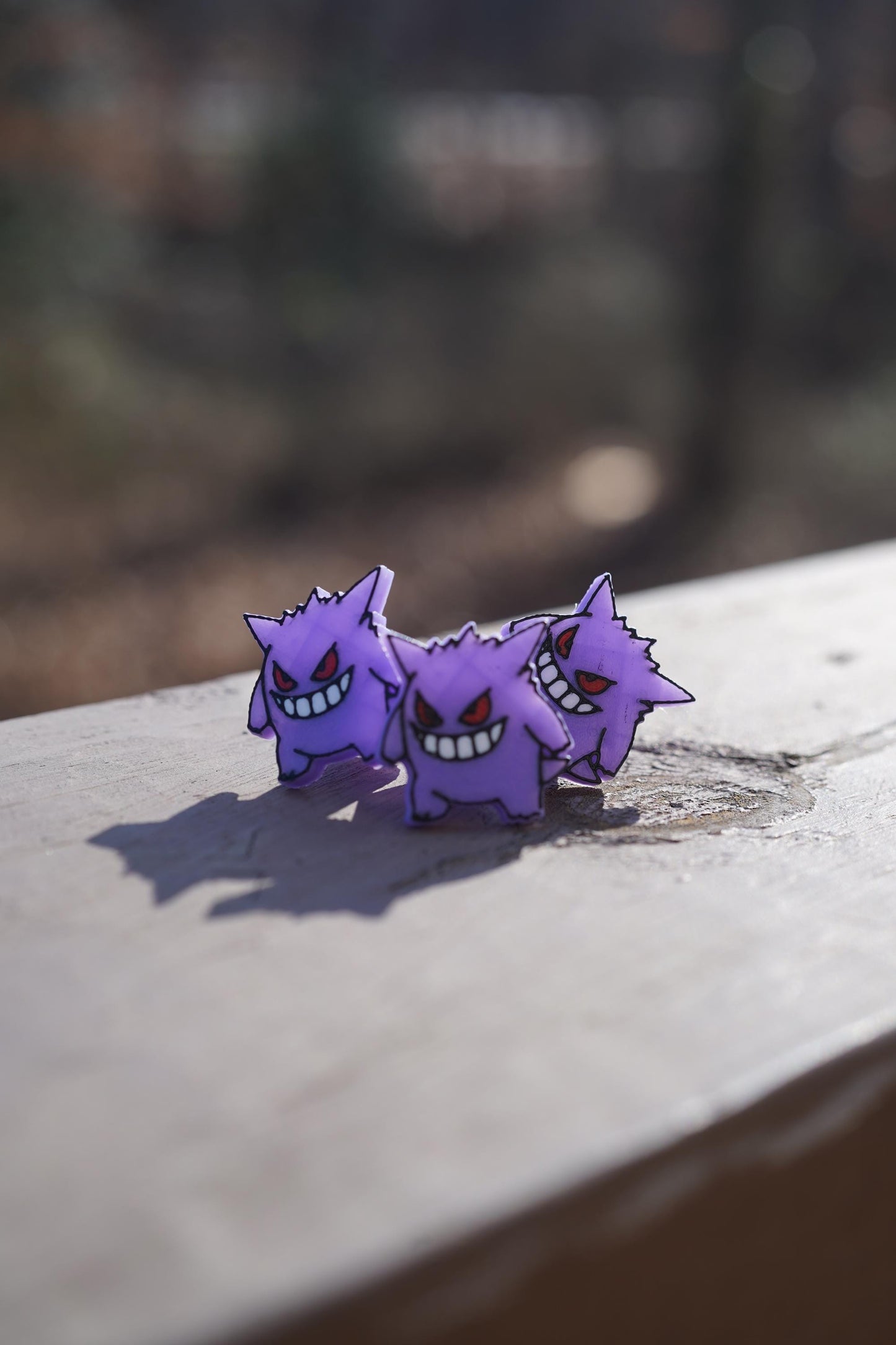 Gengar Tire Valve Caps - Anime Car Accessory - Set of 4