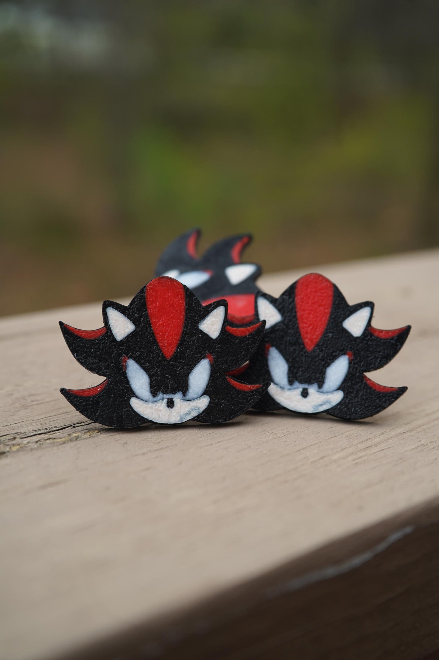 Shadow the Hedgehog Tire Valve Caps - 3D Printed PLA - Set of 4