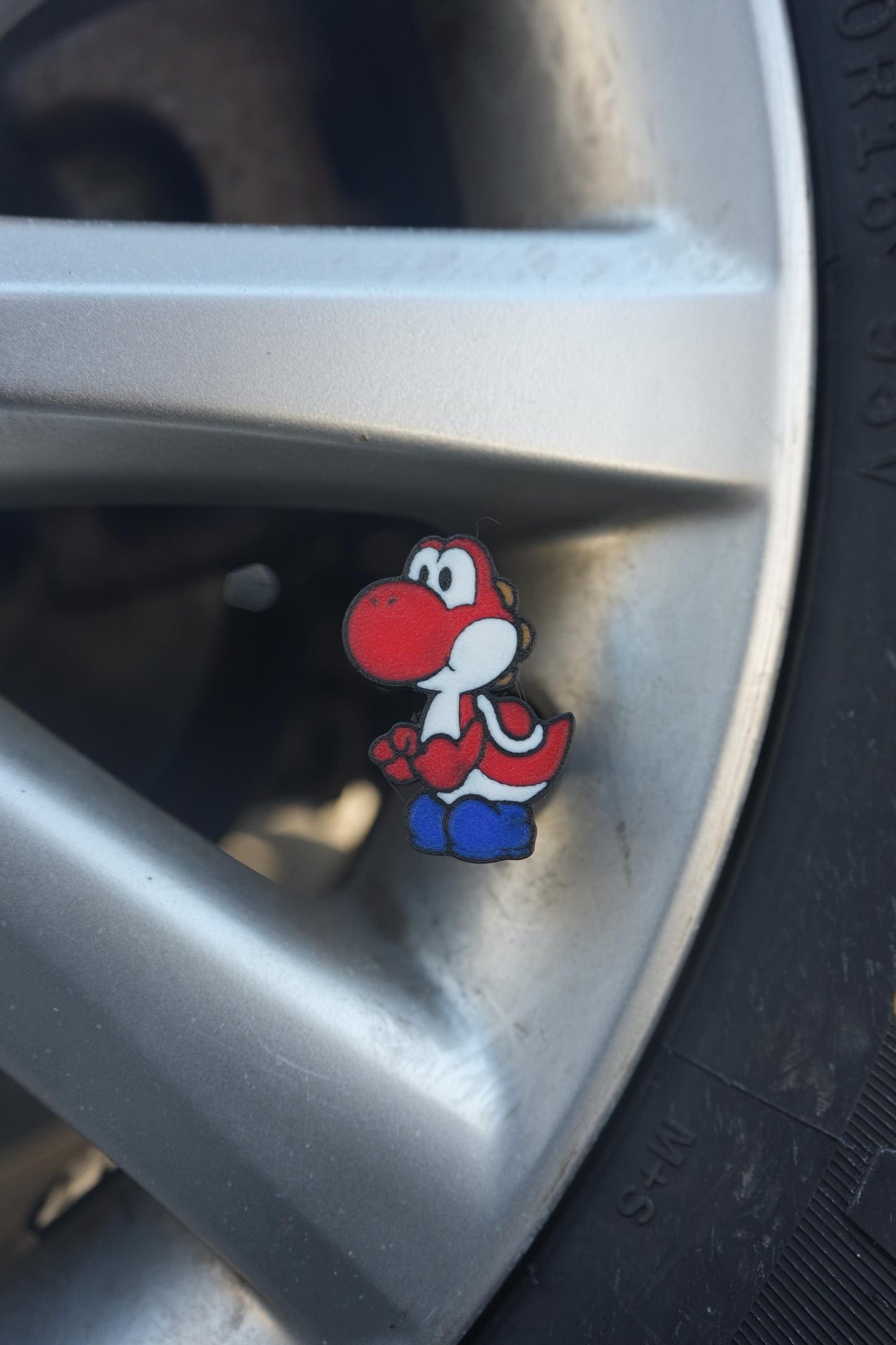 Yoshi Tire Valve Caps - Anime Car Accessory - Set of 4