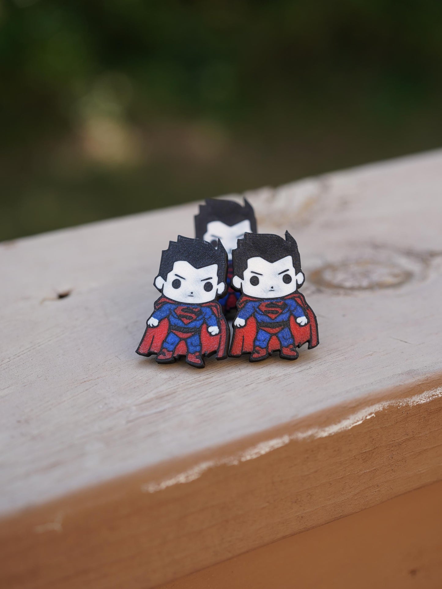 Super Man of Steel Tire Valve Caps - 3D Printed, Set of 4