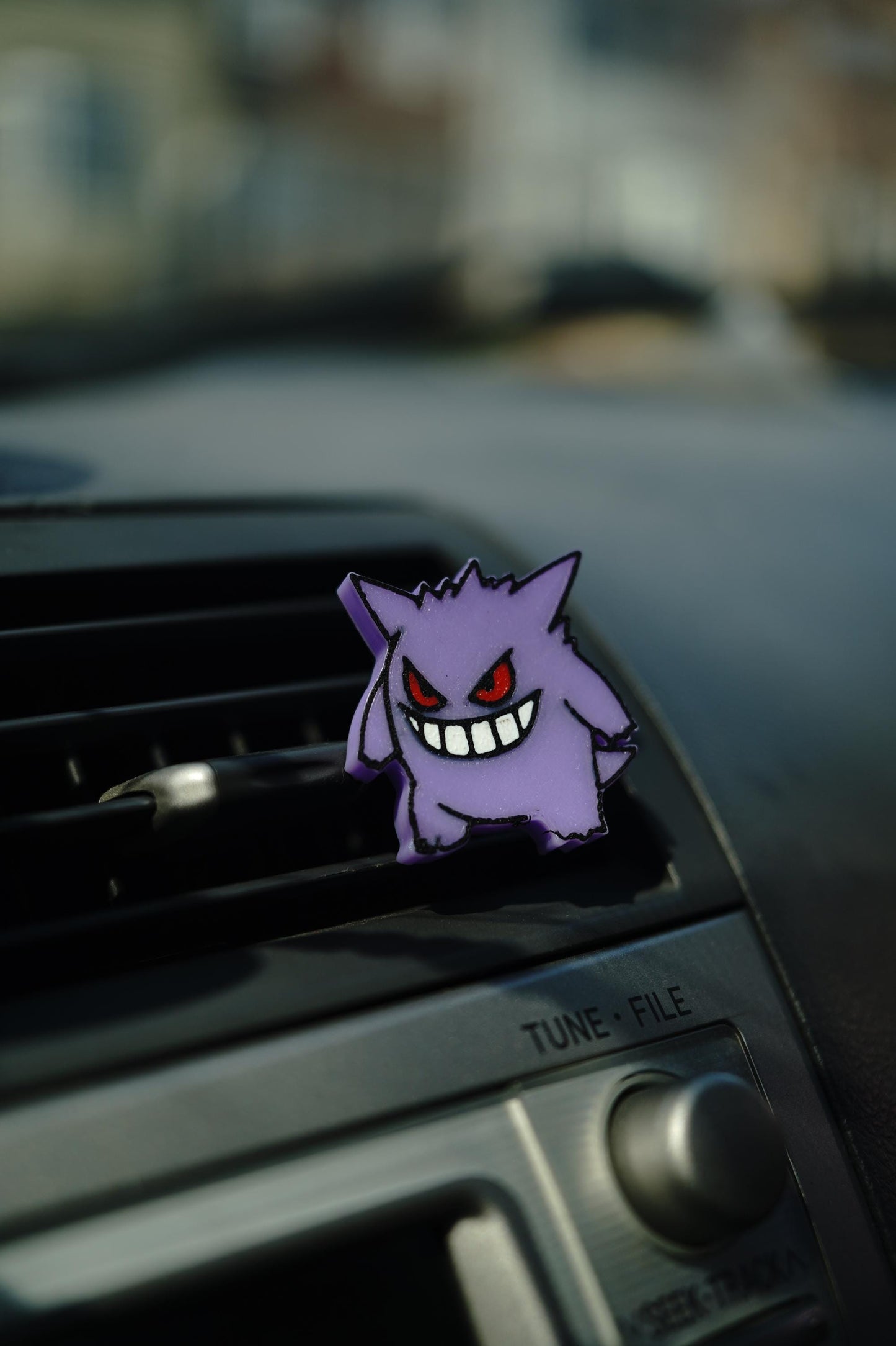 Gengar Car Vent Clip – Ghost-Type Anime Car Accessory for Cars, Trucks & SUVs – Dashboard Decor – Fun Gift for Pocket Creature Fans