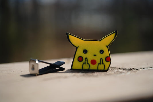 Pikachu Pocket Monster “Fingers Up” Car Vent Clip – Cute Anime Dashboard Accessory – Air Vent Charm for Cars, Trucks & SUVs – Gift for Fans