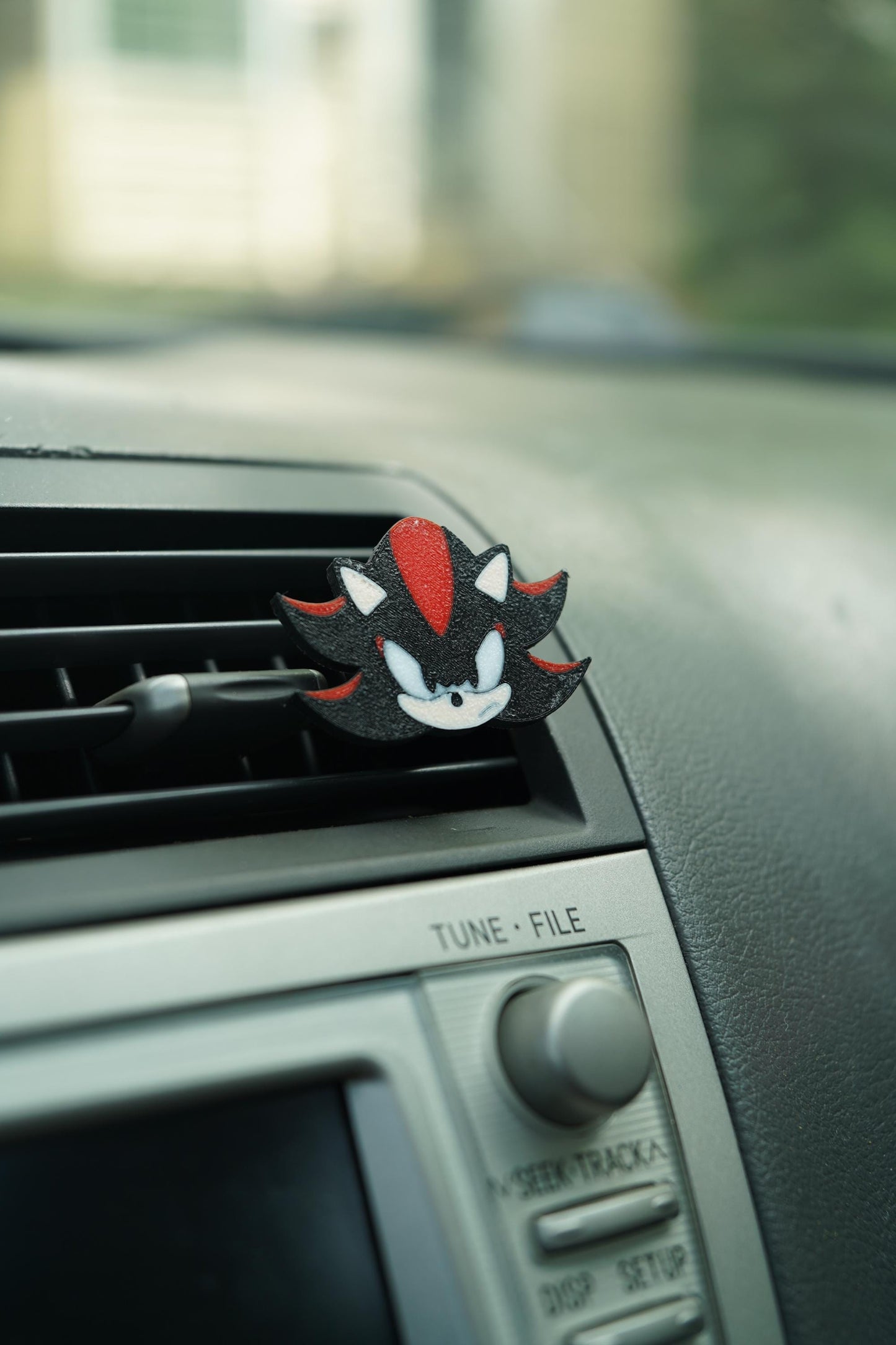 Shadow the Hedgehog Vent Clip: 3D Printed Car Decor