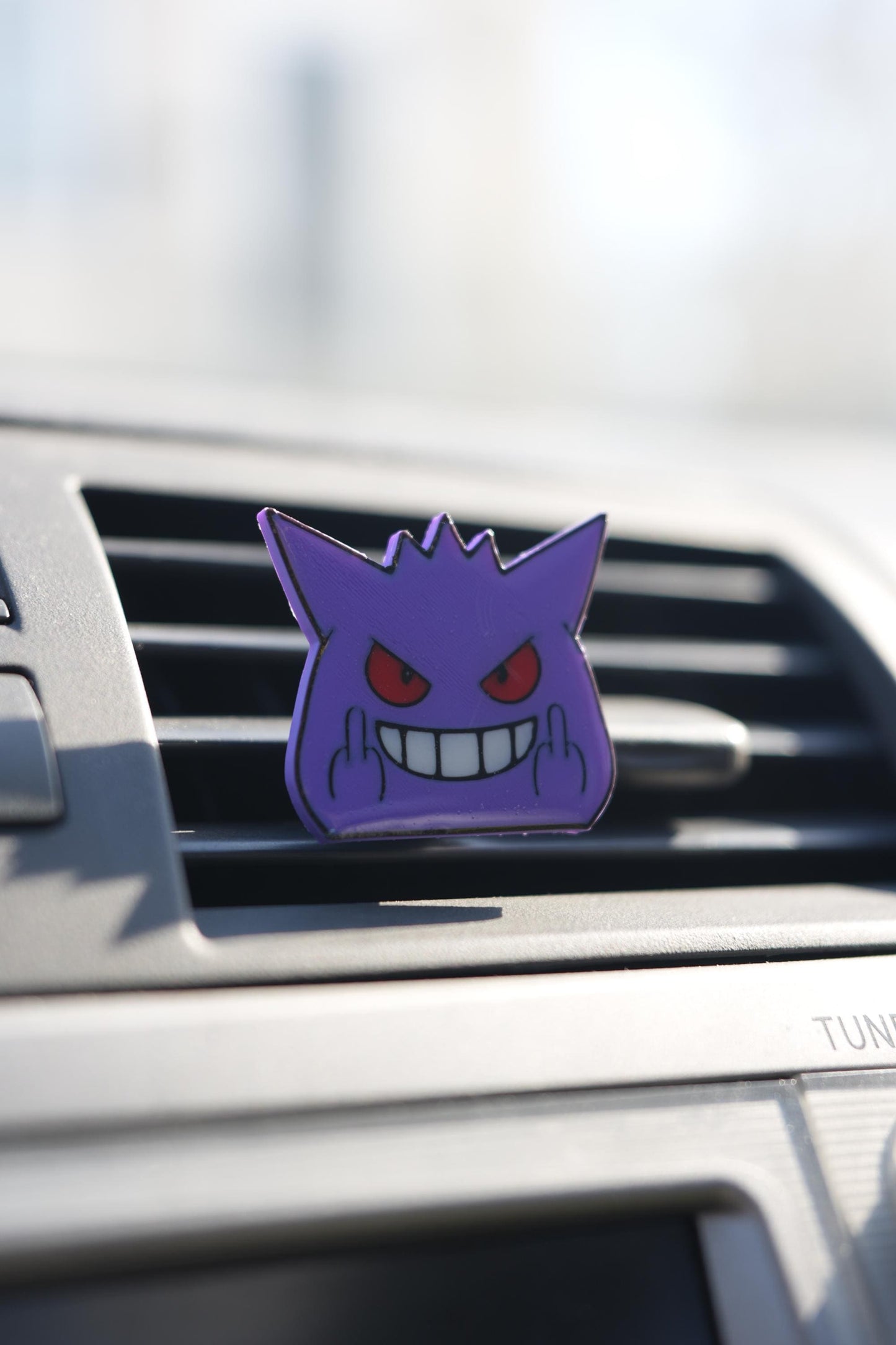 Gengar Middle Fingers Up – Ghost-Type Anime Car Accessory for Cars, Trucks & SUVs – Dashboard Decor – Fun Gift for Pocket Creature Fans