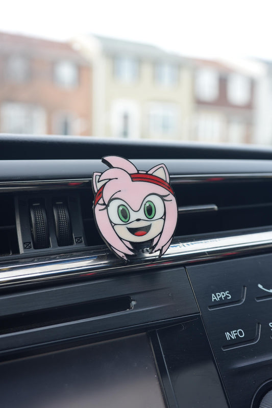 Amy Rose Sonic the Hedgehog Tire Valve Caps: 3D Printed PLA - Set of 4