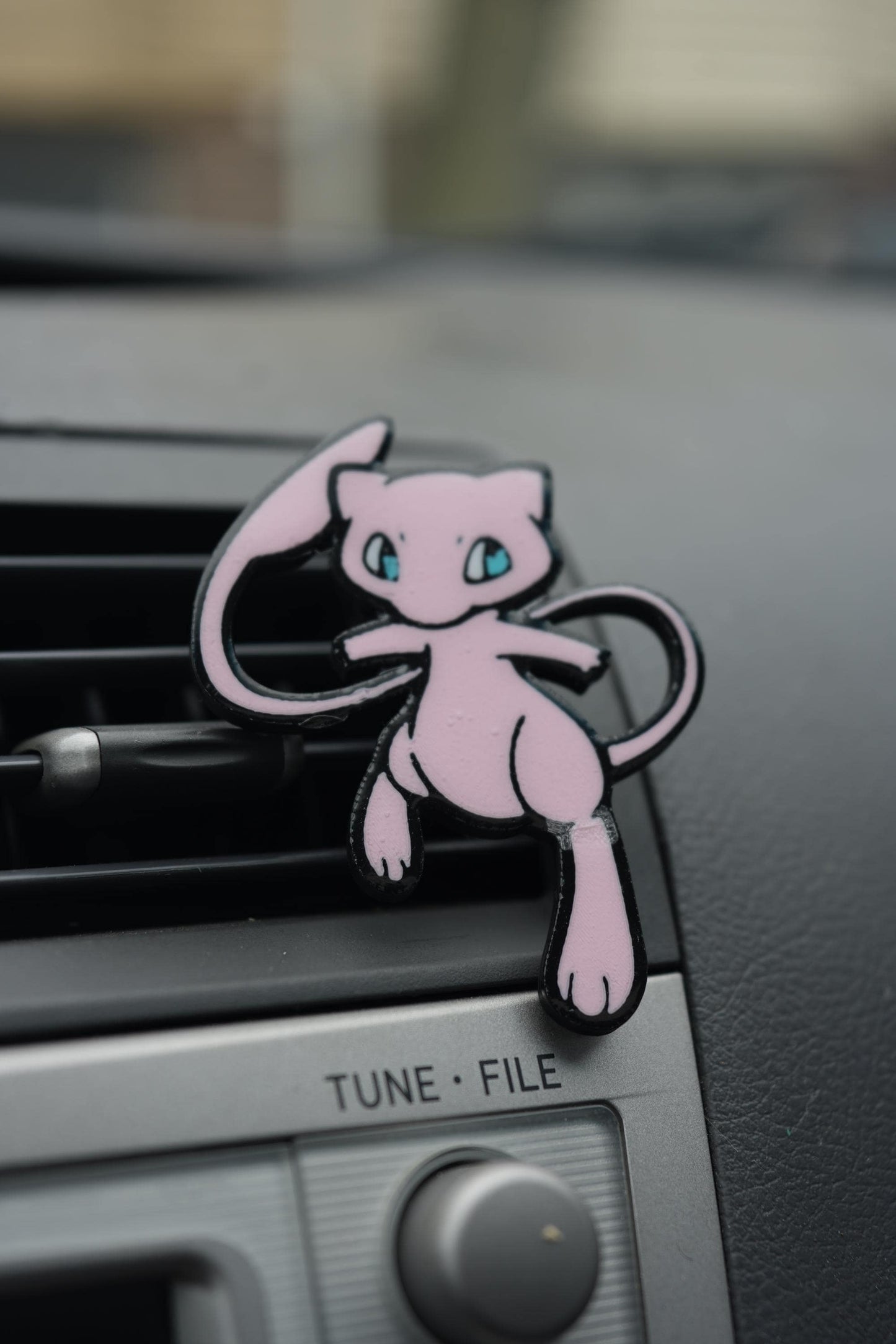 Mew Car Vent Clip | 3D Printed Pokémon Fan Art | Cute Air Freshener Holder | Gamer Car Accessory | Anime Gift