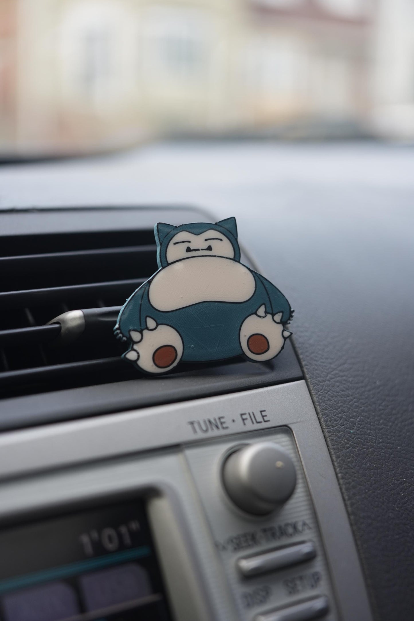 SnorlaxVent Clip: Anime Car Accessory, 3D Printed PLA