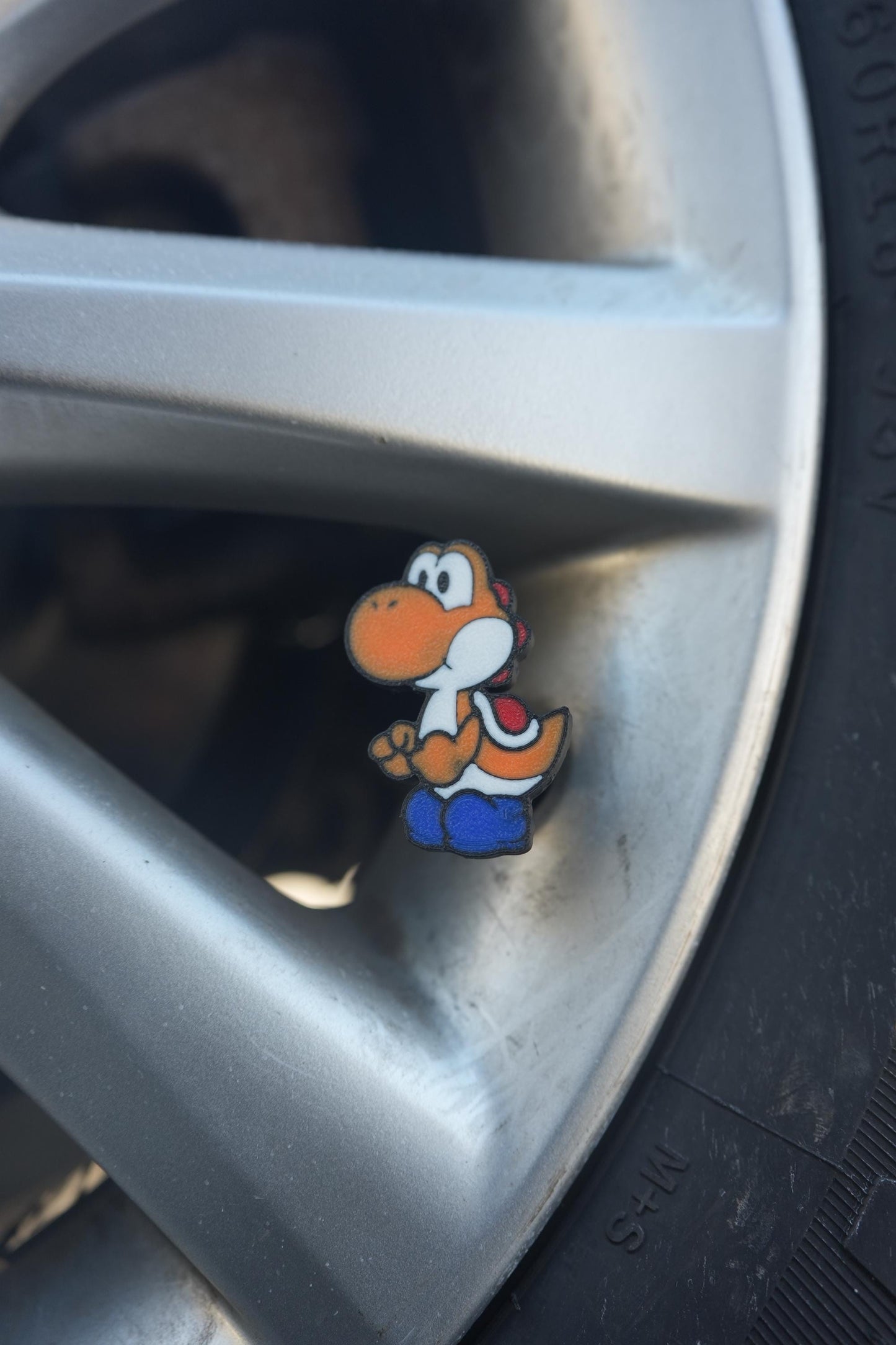 Yoshi Tire Valve Caps - Anime Car Accessory - Set of 4
