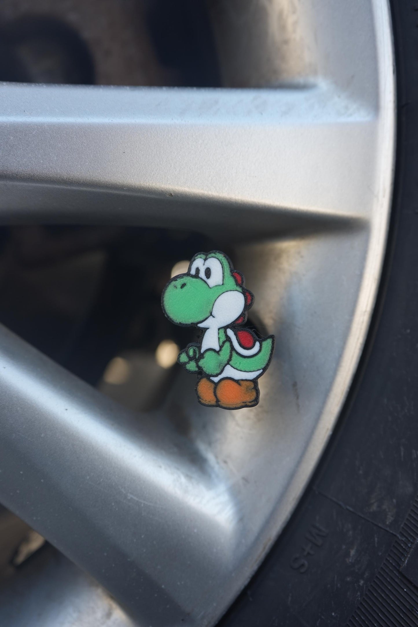 Yoshi Tire Valve Caps - Anime Car Accessory - Set of 4