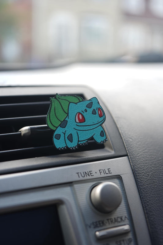 Bulbasaur Vent Clip: Anime Car Accessory, 3D Printed PLA
